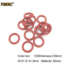 white and red silicon o-rings ID 31.5 32.5 33.5 34.5 35.5 36.5 37.5 38.7 40 41.2mm*2.65mm Thickness Food Grade Seals no poison 2024 - buy cheap