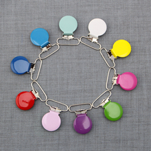 Hot 10Pcs 25mm Baby Infant Round Metal Clip Pacifier Alloy Mix Colors New 2024 - buy cheap