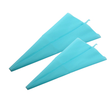 2pcs/set Reusable Silicone Reusable Cake Icing Piping Cream Bag Fondant Decorating Supplies S L Baking Pastry Tools 2024 - buy cheap