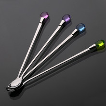 Teaspoons 1pcs Water drop shape Spoon Ice Cream Tea Coffee Handled Long Handle Stainless Steel Spoons Flatware navidad 2024 - buy cheap