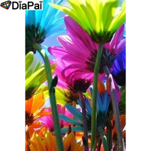 DIAPAI 5D DIY Diamond Painting 100% Full Square/Round Drill "Colored flower" Diamond Embroidery Cross Stitch 3D Decor A23414 2024 - compre barato