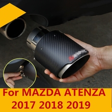 Car Auto Exhaust Muffler Tip Pipe Trim Modified Car Rear Tail Throat Liner Accessories For MAZDA ATENZA 2017 2018 2019 2024 - buy cheap