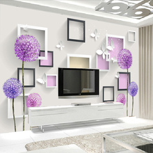 Papel pintado de la pared decorativo de diente de león 3D TV pared de fondo 2024 - compra barato