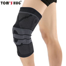 Tom's Hug Silicon Spring Knee Support Pad Brace 1 Pcs Gym Joint Pain Relief Sleeve Knee Pad Warm Black Meniscus Sport Kneepad 2024 - buy cheap