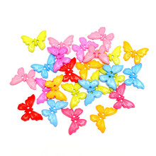 100Pcs Mixed Butterfly Acrylic Sewing Buttons For Clothes Scrapbooking Botones Decorativos Needlework DIY Accessories 22x16mm 2024 - buy cheap