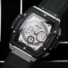 BAOGELA Men's Leather Strap Chronograph Quartz Wrist Watches Luminous Waterproof Sports Clock Relogios Masculinos 1703White 2024 - buy cheap