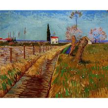 High quality Vincent Van Gogh paintings for sale Path Through a Field with Willows Canvas art hand-painted 2024 - buy cheap
