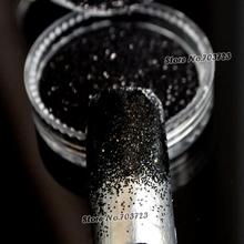 Pretty fascinating Acrylic UV Nail Art Glitter Powder Dust Tips Decoration Black N36 2024 - buy cheap