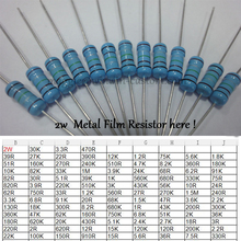 Free Shipping 200pcs 22K 2W DIP Resistors Colored ring 2W 22k 1% Metal Film Resistor other value pls check page 2024 - buy cheap