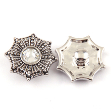 Free shipping new arrival fashion alloy press button clasp 2 color spider web DIY metal button charm 2024 - buy cheap