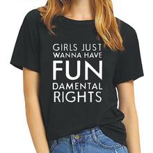 Camiseta feminina com estampa de direitos principais, camiseta feminina de verão e manga curta, camiseta hipster feminina engraçada 2024 - compre barato