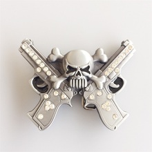 New Vintage Rhinestones Skull W Gun Belt Buckle Gurtelschnalle Boucle de ceinture Also Stock in US 2024 - buy cheap