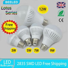 6pcs / lot  Hot sale E27 Led Light Bulb  3W 5W 7W 9W 12W LED Bulb Lamp 220v Cold white Warm White Led Spotlight Free Shipping 2024 - buy cheap