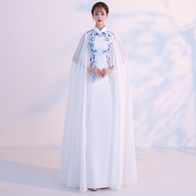 Festa de casamento cheongsam oriental vestido de noite chinês tradicional womens elegante fino qipao sexy longo robe retro vestidos novo 2024 - compre barato