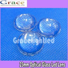 50 piezas de LED de alta potencia 23mm lente convexa de vidrio óptico lente led 2024 - compra barato