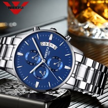 NIBOSI Blue Watch Men Watches Luxury Top Brand Mens Watch Relogio Masculino Navy Blue Military Army Analog Quartz Wrist Watches 2024 - buy cheap