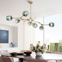 Luminária pendente de vidro, moderna, nórdica, para sala de jantar, cozinha, suspensa, lustre, iluminação, moderno 2024 - compre barato