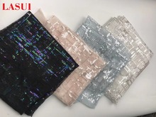 LASUI NEW 1Y/lot colourful sequins mesh  fabric 4colurs for  night dress DIY handmade accessroiesQ033 2024 - buy cheap