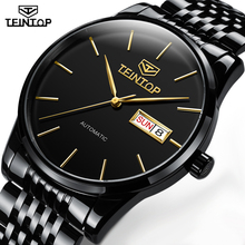 TEINTOP Luxury Men Classic Luxury Date Automatic Mechanical Watch Self-Winding Black Stainless Steel Strap Mens Wrist Watch 2024 - buy cheap