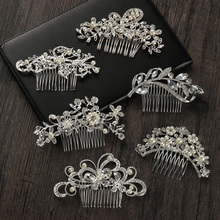 Women Crystal Hair Ornaments Jewelry Bridesmaid Wedding Bridal Hair Comb Clip Leaf Pearl Hairpins Headpiece Hair Accessories 2024 - buy cheap
