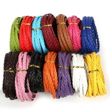 14 Colors 5m/lot  Flated Braided  PU Leather Cord Rope String Faux Leather Cord for DIY Jewelry Necklace Bracelet Craft Making 2024 - buy cheap