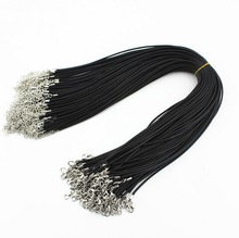 Black Genuine Choker Leather Necklace Pendants 2.5mm Cords For Lobster Clasp Charm Choker DIY Jewelry 50pcs  B491 2024 - buy cheap