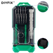 DIYFIX-Juego de destornilladores de precisión 17 en 1, pinzas, ventosa, palanca, Spudger para teléfono, tableta, PC, Kit de herramientas de apertura de reparación, herramientas de mano 2024 - compra barato