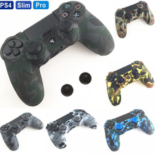 Силиконовый защитный чехол для контроллера PS4, Мягкий защитный чехол-накладка для Playstation 4 PS4 Slim Pro, камуфляжный 2024 - купить недорого