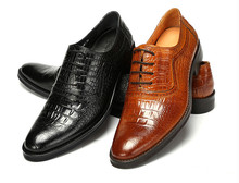 Мужские модельные туфли из натуральной кожи на шнуровке с острым носком в английском стиле; Мужские повседневные деловые туфли с тиснением под крокодиловую кожу; Офисные туфли 2024 - купить недорого