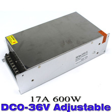 Adjustable Switching Switch Power Supply DC0-36V 17A 600W Voltage Transformer 220V AC DC SMPS For LED Strip Display Light 2024 - buy cheap