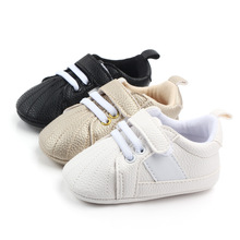 Hot sale New Prewalkers Patch Pu leather Classic Baby Shoes Baby Hard sole shoes Crib Anti-slip First Walkers Sneaker shoes 2024 - buy cheap
