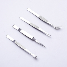 4pcs Stainless Steel Tweezers Set Straight/Elbow/Sharp/ Medical Tweezers First Aid Tool Accessories Surgery Tweezers 2024 - buy cheap