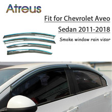 Atreus 1 комплект ABS для 2018 2017 2016 2015-2011 Chevrolet Aveo, аксессуары, солнечные дефлекторы для вентиляционного отверстия автомобиля, защита от дыма, окна, дождевой козырек 2024 - купить недорого