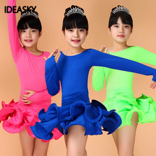 sexy latin dance dresses competition dress for girls kids child kid costumes ballroom dancing dresses children red  cha cha wear 2024 - buy cheap