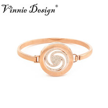 Vinnie Design Jewelry 25mm Coin Bangle Set Stainless Steel Rose Gold Color Magnet Bracelets & Bangles Christmas Gift 2024 - buy cheap