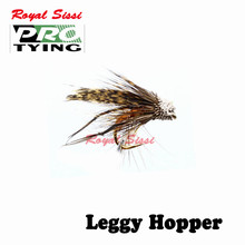 Royal Sissi hand tied 4pcs/box 10# pulling hopper muddled flies leggy artificial fly deer hair floating PRO fly fishing flies 2024 - buy cheap