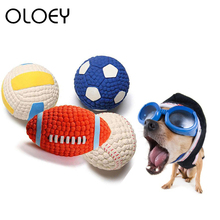 Pet Dog Squeak Toy Chew Balls Soft Rubber Filled Interesting Tennis Football for Pet Dogs Cat Tooth Cleaning Interactive Toys 2024 - buy cheap