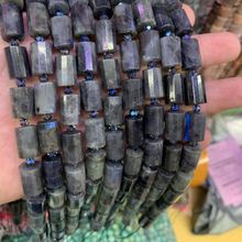 column faced  Labradorite stone beads natural gemstone beads DIY loose beads for jewelry making strand 15" wholesale ! 2024 - buy cheap