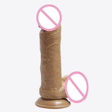 Waterproof Realistic Big Dong Brown Dildo Silicone Flexible Penis Sex Products Strong Suction Cup Huge Dildos Sex Toys For Women 2024 - buy cheap