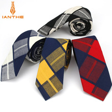 Corbata de cuello clásica para hombre, corbatas formales de negocios de 6cm, lazos estrechos de algodón, corbata de lazos estrechos 2024 - compra barato