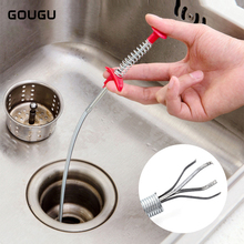 60cm Flexible Cleaning Brush Drain Sink Cleaner Bathroom Unblocker Cleaner Kitchen Tools Steel Shower Cleaner Hair Removal 2024 - buy cheap