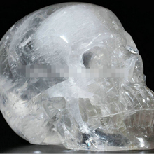 WBY---412 Huge ++-cráneo de cristal tallado de roca de cuarzo enorme, curación realista 2024 - compra barato
