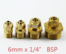 10 Pieces 6mm x 1/4" BSP Brass Straight Male Pneumatic Pipe Hose Quick Coupler Connector Coupling Fitting 2024 - buy cheap