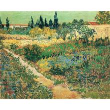 High quality Vincent Van Gogh paintings Garden with Flowers oil on canvas hand-painted Home decor 2024 - buy cheap