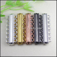 50 Sets Mixed plated 7-strand Strong Ribbed Magnetic Clasps for making Leather Bracelet jewelry findings 2024 - buy cheap
