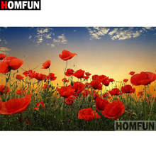 HOMFUN Full Square/Round Drill 5D DIY Diamond Painting "Flower sunset" Embroidery Cross Stitch 5D Home Decor  A16328 2024 - buy cheap