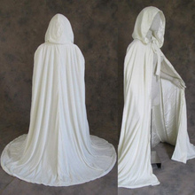 Velvet Wedding Cape Long Jacket Hooded Bridal Cloak White Floor Length cloak 2024 - buy cheap