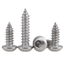 60pcs  304 stainless steel round head six angle self attack screw head six angle self tapping screws M3M4M5M6 2024 - buy cheap