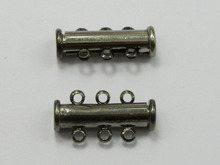 5 cierres deslizantes magnéticos para pulsera, collar de 3 hebras, tono bronce, 20x8mm 2024 - compra barato
