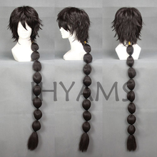 95cm Anime Magi Judal Judaru Cosplay Wig Black Long Synthetic Hair + Wig Cap 2024 - buy cheap